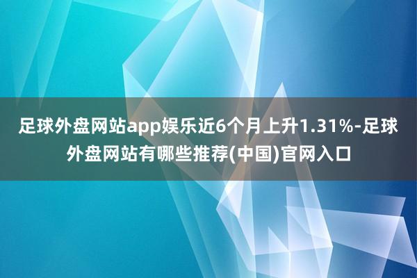 足球外盘网站app娱乐近6个月上升1.31%-足球外盘网站有哪些推荐(中国)官网入口