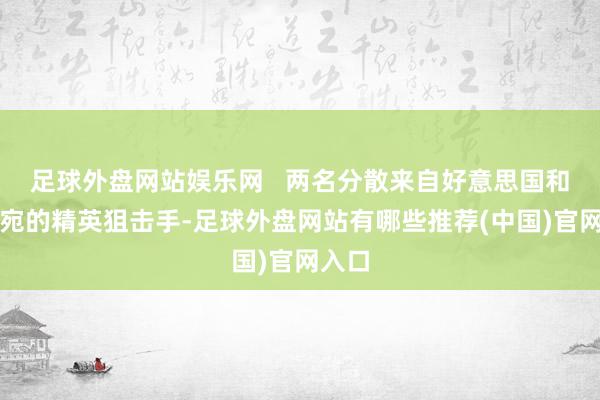 足球外盘网站娱乐网   两名分散来自好意思国和立陶宛的精英狙击手-足球外盘网站有哪些推荐(中国)官网入口