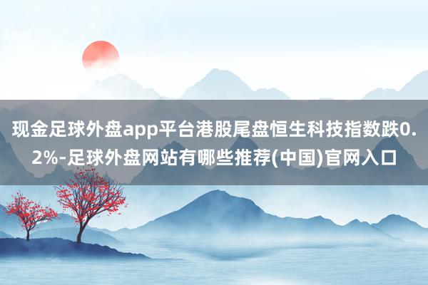 现金足球外盘app平台港股尾盘恒生科技指数跌0.2%-足球外盘网站有哪些推荐(中国)官网入口