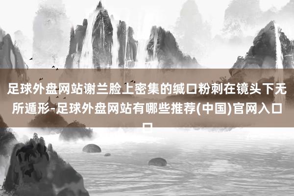 足球外盘网站谢兰脸上密集的缄口粉刺在镜头下无所遁形-足球外盘网站有哪些推荐(中国)官网入口