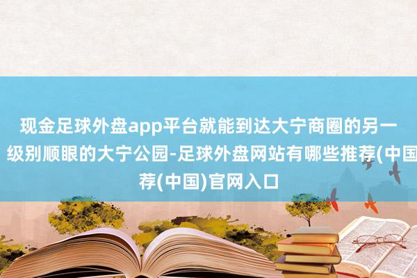 现金足球外盘app平台就能到达大宁商圈的另一个🔝级别顺眼的大宁公园-足球外盘网站有哪些推荐(中国)官网入口