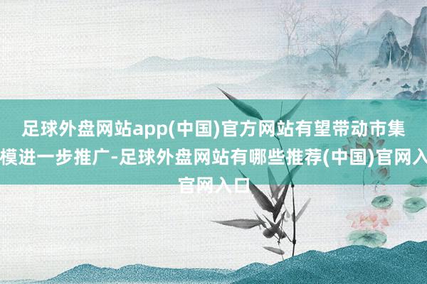 足球外盘网站app(中国)官方网站有望带动市集规模进一步推广-足球外盘网站有哪些推荐(中国)官网入口